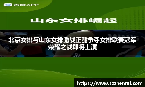 北京女排与山东女排激战正酣争夺女排联赛冠军荣耀之战即将上演